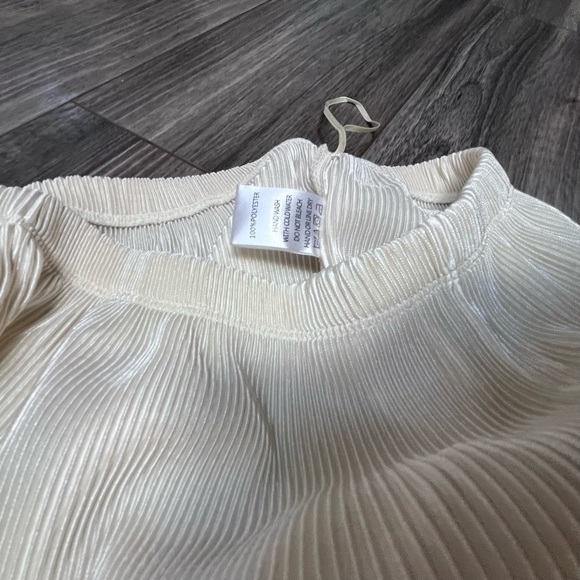 NWT flare stretchy accordion 70’s slinky ribbed wide leg beach boho pant L/XL - Picture 8 of 9